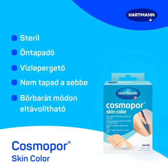 Cosmopor Skin Color steril sebkötszer 7,2 x 5 cm 5 db Cosmopor Skin Color steril sebkötszer 7,2 x 5 cm 5 db