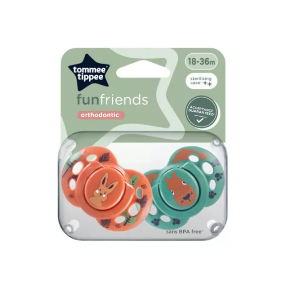 Tommee Tippee Fun friends játszócumi 18-36 hó 2 db Tommee Tippee Fun friends játszócumi 18-36 hó 2 db
