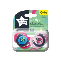 Tommee Tippee Fun Style játszócumi 0-6 hó 2 db