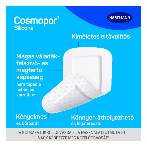 Hartmann Cosmopor Silicone kötszer 20x10 cm 1 db Hartmann Cosmopor Silicone kötszer 20x10 cm 1 db