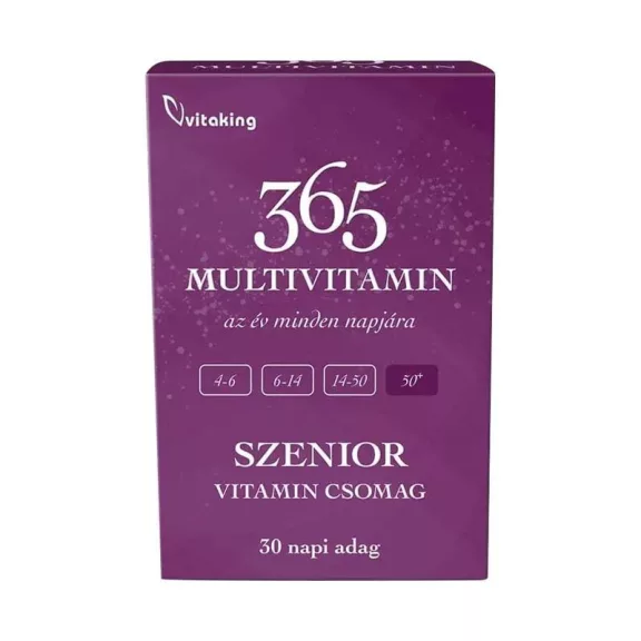 Vitaking 365 Multivitamin Szenior csomag Vitaking 365 Multivitamin Szenior csomag