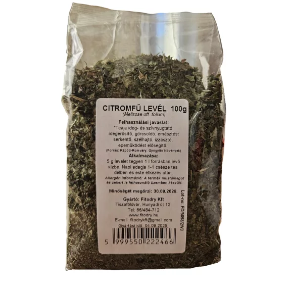 FITODRY Citromfűlevél 100 g FITODRY Citromfűlevél 100 g