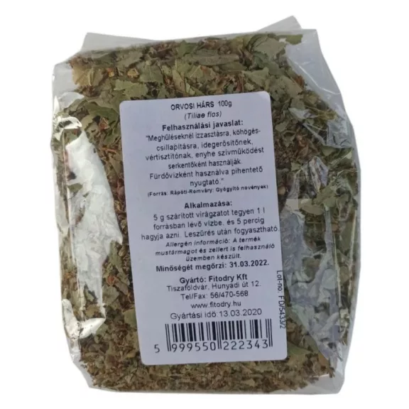 Fitodry Orvosi Hársvirág 100 g Fitodry Orvosi Hársvirág 100 g