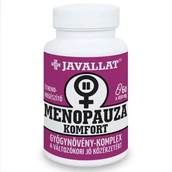 Javallat Menopauza Komfort Gyógynövény Komplex Étrend-Kiegészítő Kapszula 60db Javallat Menopauza Komfort Gyógynövény Komplex Étrend-Kiegészítő Kapszula 60db