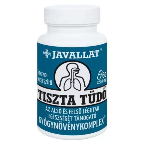 Javallat Tiszta Tüdő Gyógynövény komplex 60db Javallat Tiszta Tüdő Gyógynövény komplex 60db