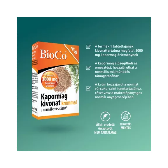 BioCo Kapormag kivonat krómmal 3000 mg 60 db