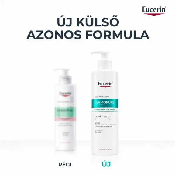 Eucerin Dermopure Clinical Correcting Cleanser Mélytisztító Gél Arcra és Testre 400 ml