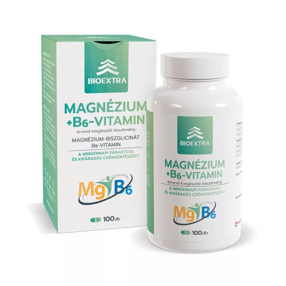 Bioextra Magnézium+B6 Étrend-kiegészítő filmtabletta 100 db Bioextra Magnézium+B6 Étrend-kiegészítő filmtabletta 100 db