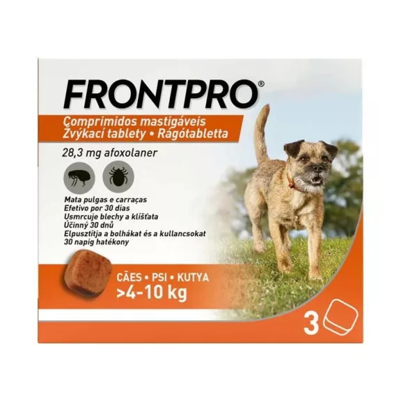 Frontpro 28 mg rágótabletta kutyáknak 4-10 kg 3 db Frontpro 28 mg rágótabletta kutyáknak 4-10 kg 3 db
