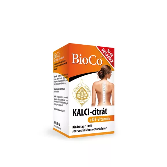 BioCo KALCI-citrát+D3-vitamin MEGAPACK filmtabletta 90 db BioCo KALCI-citrát+D3-vitamin MEGAPACK filmtabletta 90 db