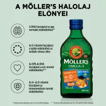 Möller's Omega-3 halolaj tutti frutti ízű 250 ml