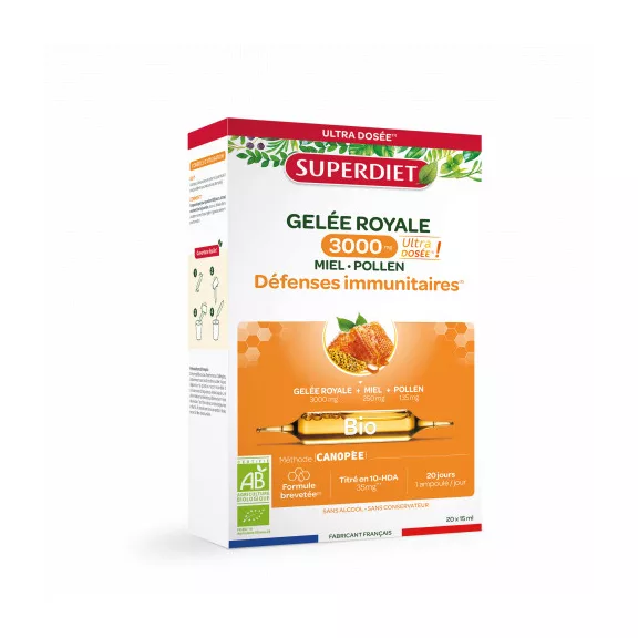 Superdiet Bio Méhpempő 3000 mg ampulla 20X15 ml Superdiet Bio Méhpempő 3000 mg ampulla 20X15 ml