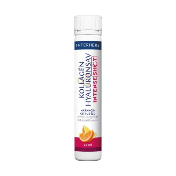 Interherb hyaluronsav intense shot narancs-citrus ízű 14 db