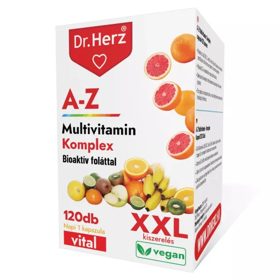Dr. Herz A-Z multivitamin komplex bioaktív foláttal 120 db Dr. Herz A-Z multivitamin komplex bioaktív foláttal 120 db