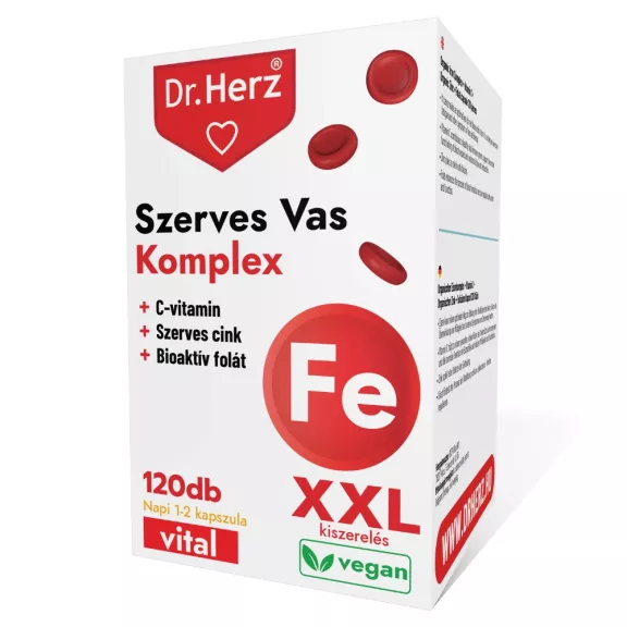 Dr. Herz szerves vas komplex kapszula 120 db Dr. Herz szerves vas komplex kapszula 120 db