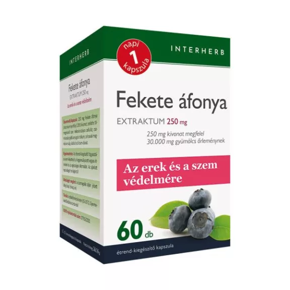 Interherb Napi 1 Fekete Áfonya kapszula 60 db Interherb Napi 1 Fekete Áfonya kapszula 60 db