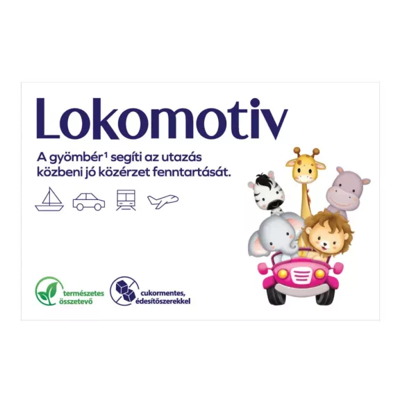 Lokomotiv gyömbér cukormentes étrend-kiegészítő szopogató tabletta 6 db Lokomotiv gyömbér cukormentes étrend-kiegészítő szopogató tabletta 6 db