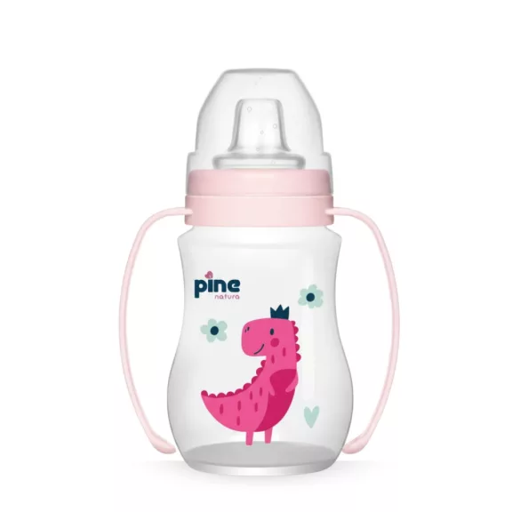 Pine Natura itatópohár kiömlésmentes 6+ hó rózsaszín 250 ml Pine Natura itatópohár kiömlésmentes 6+ hó rózsaszín 250 ml