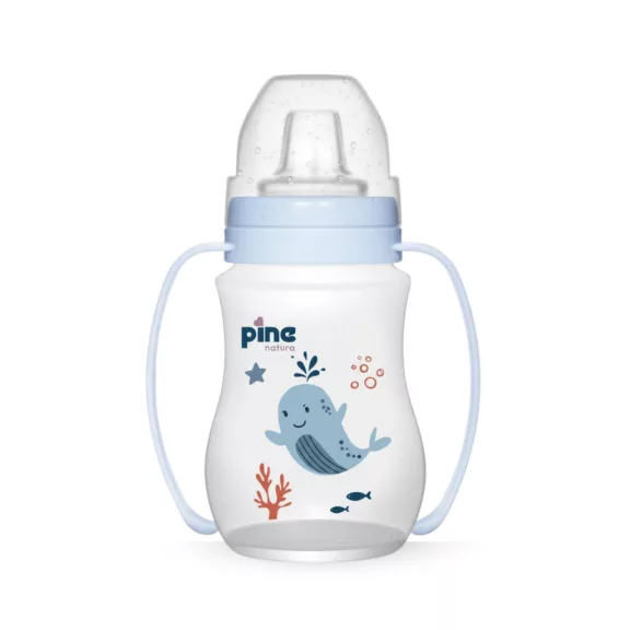 Pine Natura itatópohár kiömlésmentes 6+ hó kék 250 ml Pine Natura itatópohár kiömlésmentes 6+ hó kék 250 ml