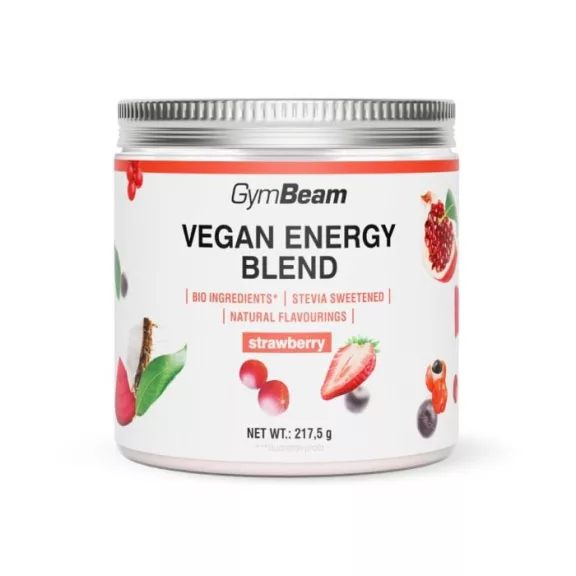 GymBeam Vegan Energy Blend eper ízű 217,5 g GymBeam Vegan Energy Blend eper ízű 217,5 g