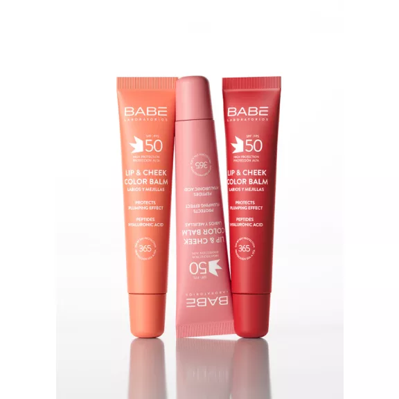 Babé nappali színezett szájfény és pirosító SPF50 piros 20 ml