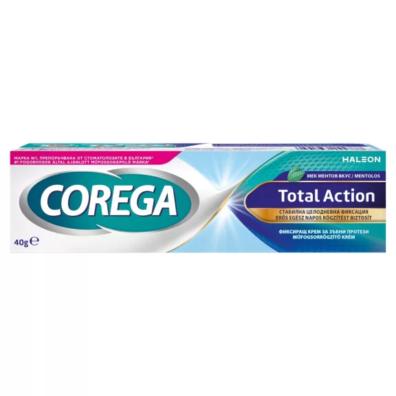 Corega Total Action műfogsorrögzítő krém 40 g Corega Total Action műfogsorrögzítő krém 40 g
