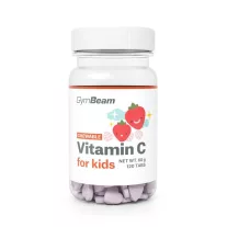   GymBeam C-vitamin rágótabletta gyerekeknek eper ízű 120 db