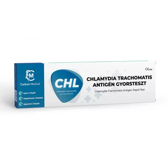 Carbon Medical Chlamydia trachomatis antigén gyorsteszt nőknek és férfiaknak 1 db Carbon Medical Chlamydia trachomatis antigén gyorsteszt nőknek és férfiaknak 1 db