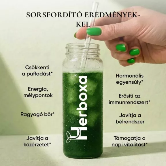 Herboxa Super Greens banán és málnás ízesítésű 300 g