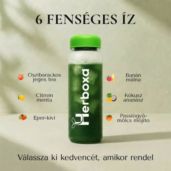Herboxa Super Greens banán és málnás ízesítésű 300 g
