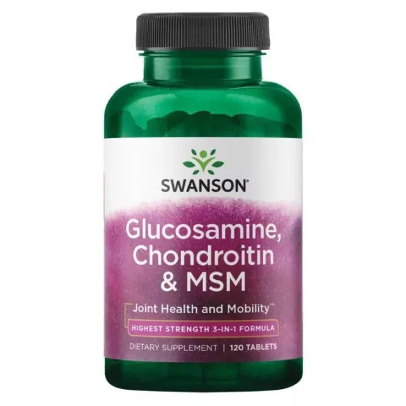 SWANSON Glükozamin Kondroitin & MSM tabletta 3:1 formula 120 db SWANSON Glükozamin Kondroitin & MSM tabletta 3:1 formula 120 db