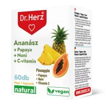 Dr. Herz Ananász + Papaya + Noni + C-vitamin 60 db