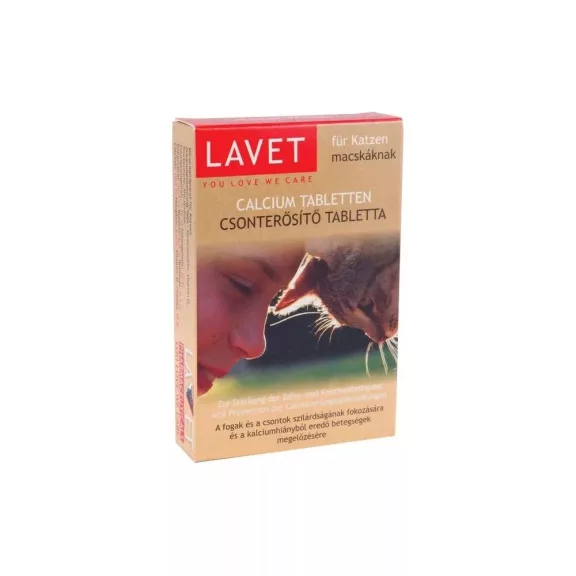 Lavet csonterősítő tabletta macskáknak 50 db Lavet csonterősítő tabletta macskáknak 50 db