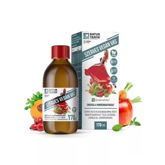 Natur Tanya szerves vegán vas szirup 170 ml Natur Tanya szerves vegán vas szirup 170 ml