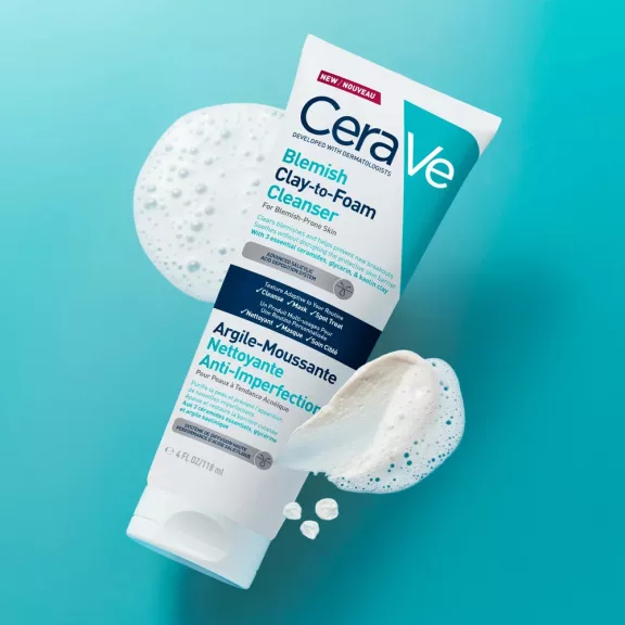 CeraVe pattanások elleni agyagos-habzó arctisztító 118 ml