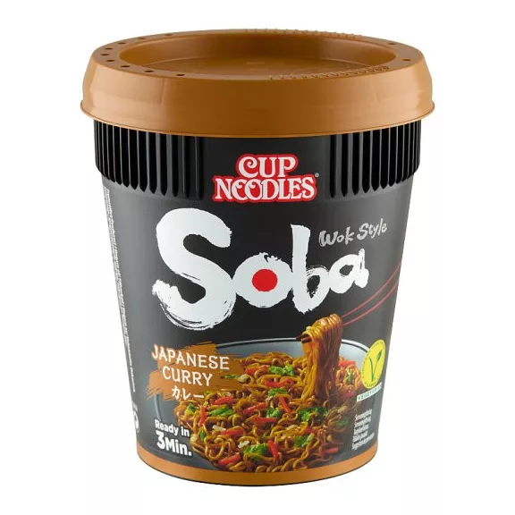 Nissin Soba Poharas instant tésztaétel japán curry ízesítéssel 90 g Nissin Soba Poharas instant tésztaétel japán curry ízesítéssel 90 g