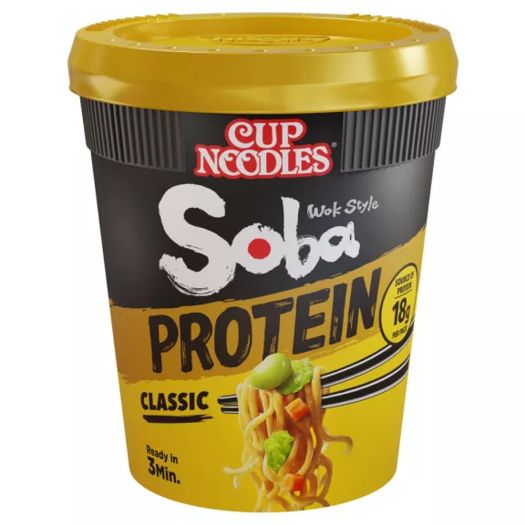 Nissin Soba PROTEIN Classic Poharas instant tésztaétel 92 g Nissin Soba PROTEIN Classic Poharas instant tésztaétel 92 g