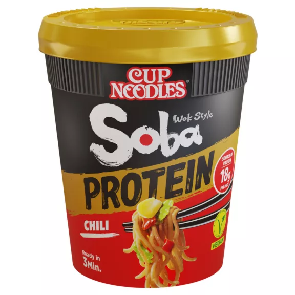 Nissin Soba PROTEIN Chili Poharas instant tésztaétel 93 g Nissin Soba PROTEIN Chili Poharas instant tésztaétel 93 g