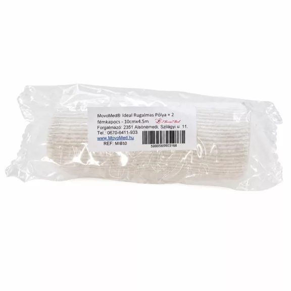 MovoMed Ideal rugalmas pólya + 2 fémkapocs 10 cm x 4,5 m MovoMed Ideal rugalmas pólya + 2 fémkapocs 10 cm x 4,5 m