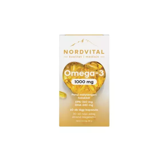 Nordvital Omega-3 halolaj 60 db Nordvital Omega-3 halolaj 60 db