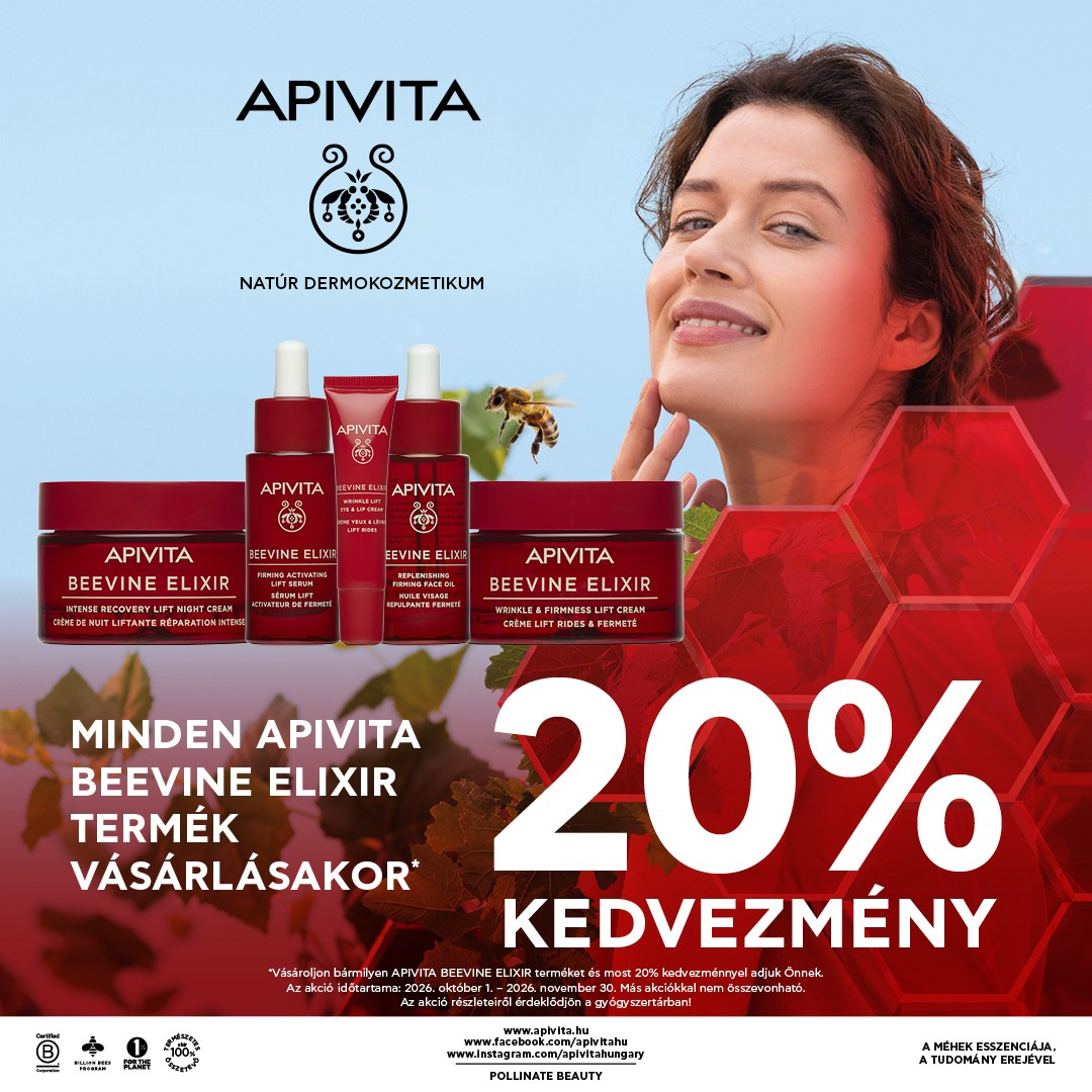 Apivita Beevine Elixir termékek 20% kedvezménnyel