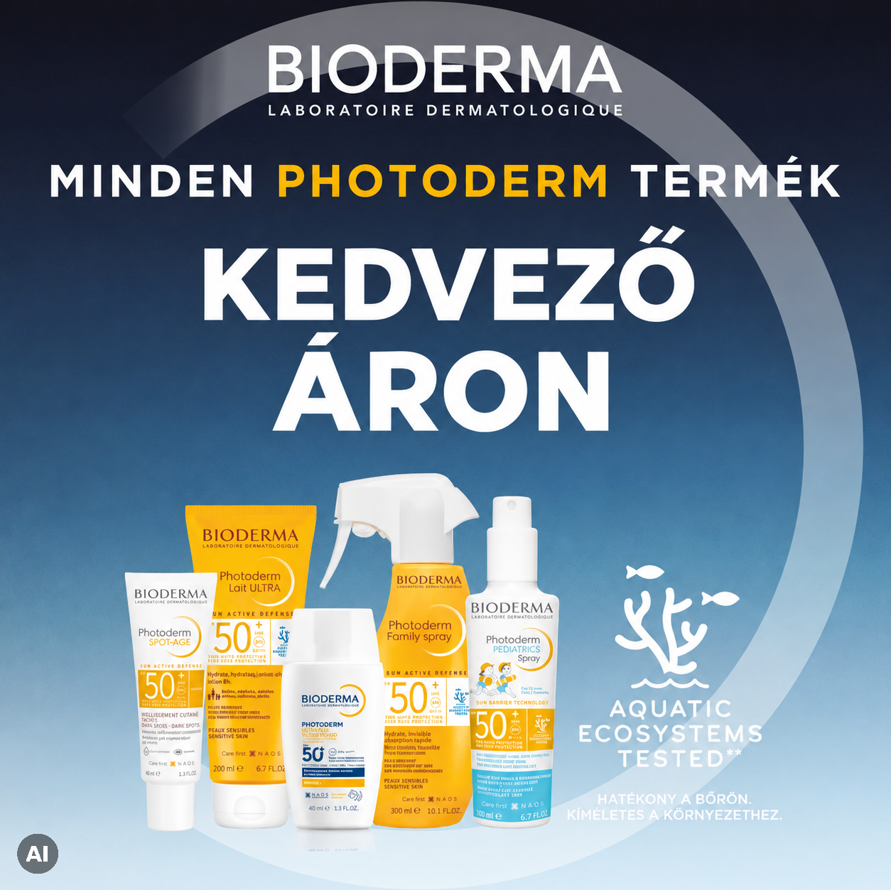 Bioderma Photoderm fényvédők kedvező áron