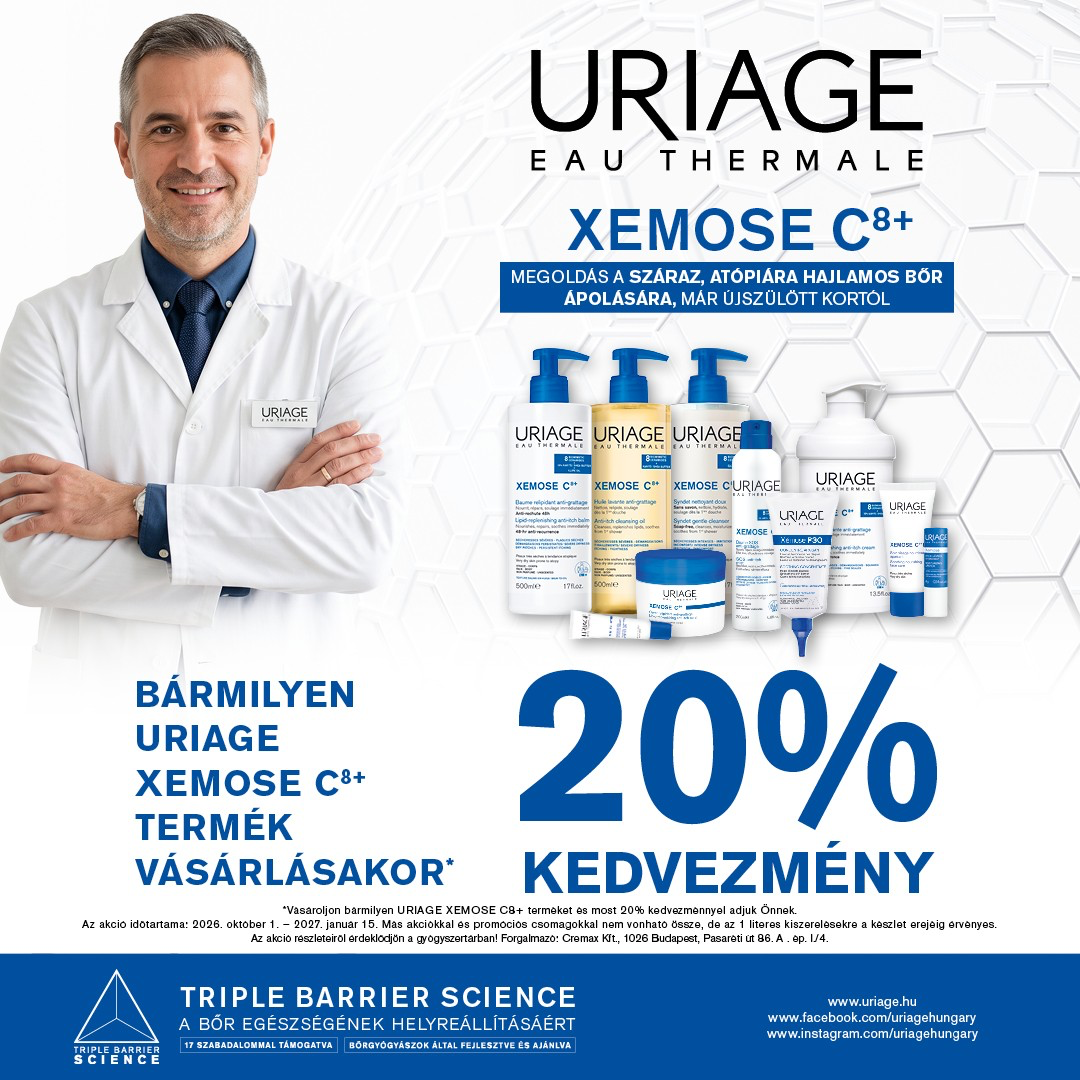Uriage Xémose C8+ termékek 20% kedvezménnyel